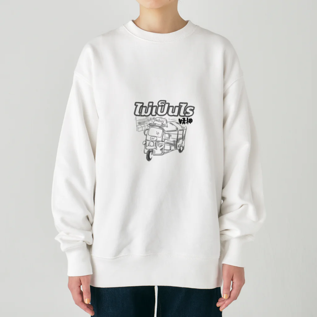 マイペンライ精神のタイ語マイペンライスウェット　トゥクトゥクver Heavyweight Crew Neck Sweatshirt