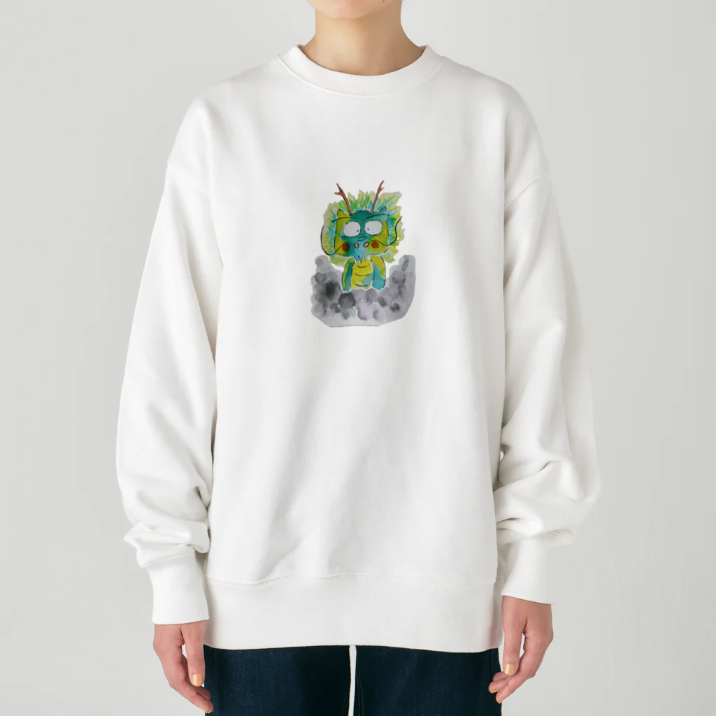 みゆ左衛門の見習い龍神さま🐉 Heavyweight Crew Neck Sweatshirt