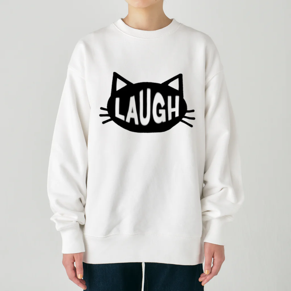 LAUGHのLAUGH ロゴ　黒 Heavyweight Crew Neck Sweatshirt