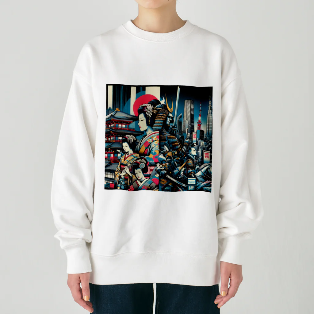 japantravelのThe Essence of Nippon: Tradition Meets Tomorrow Heavyweight Crew Neck Sweatshirt