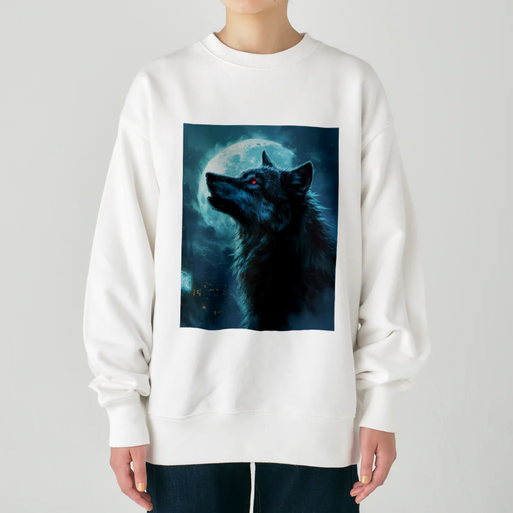 The_Hunting_GroundのTonight's moon is for wolves. Heavyweight Crew Neck Sweatshirt