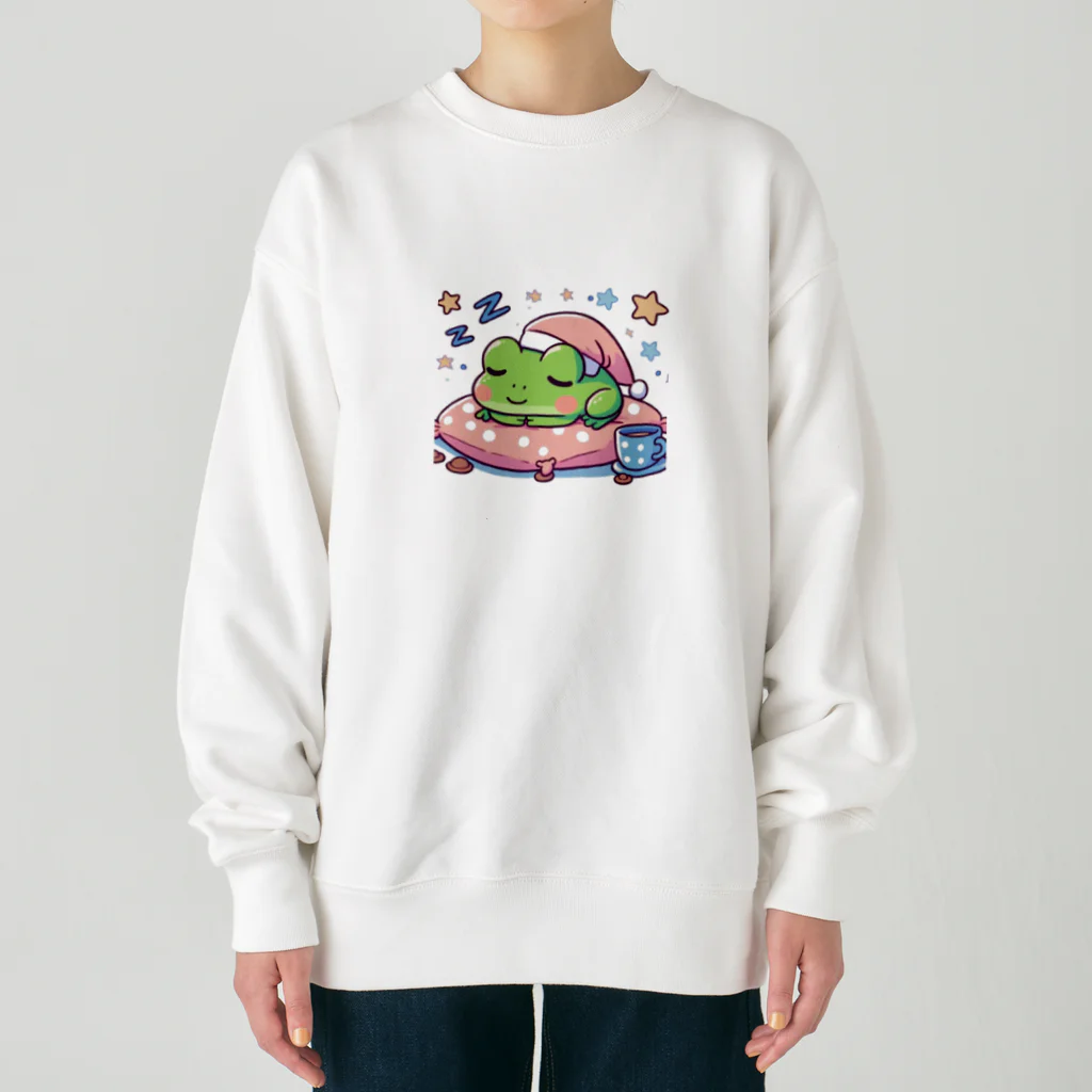 Shiba_IncのSleeping frogs(熟睡する蛙) Heavyweight Crew Neck Sweatshirt