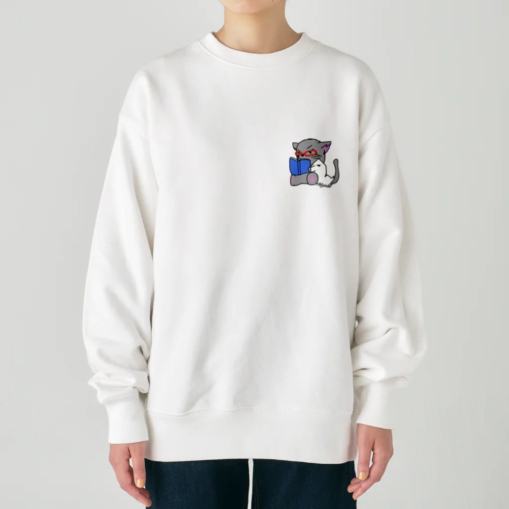 Kujakuの朗読猫 Heavyweight Crew Neck Sweatshirt