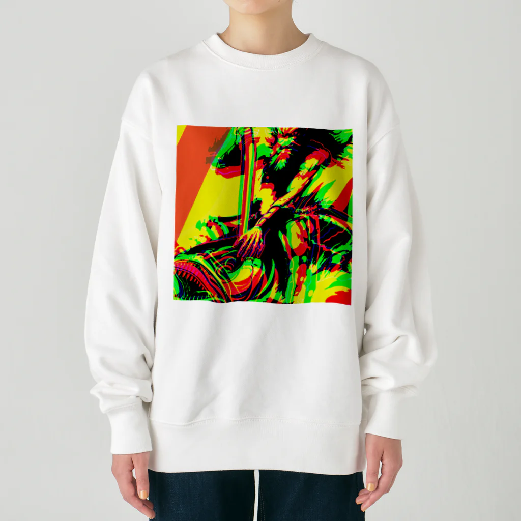 moon_takuanのタケミカヅチの地震鯰退治 Heavyweight Crew Neck Sweatshirt