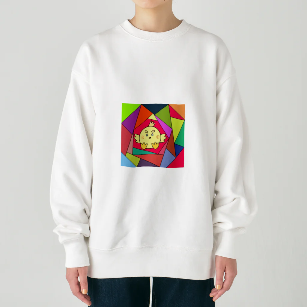 ピヨ☆ショップの角形に囲まれた世界 Heavyweight Crew Neck Sweatshirt