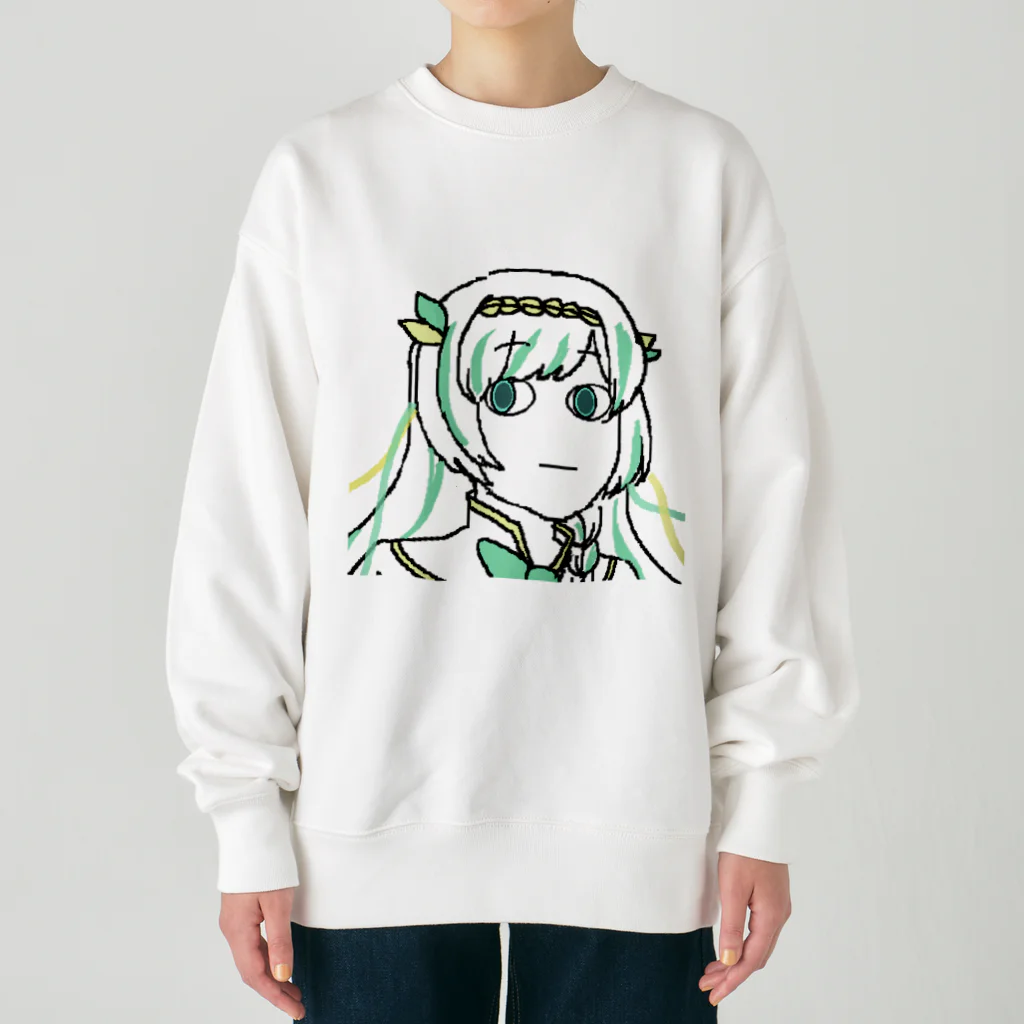 usabit.のぐっず屋さんのにゃこ師手描きルナティア・アヴィンスター Heavyweight Crew Neck Sweatshirt