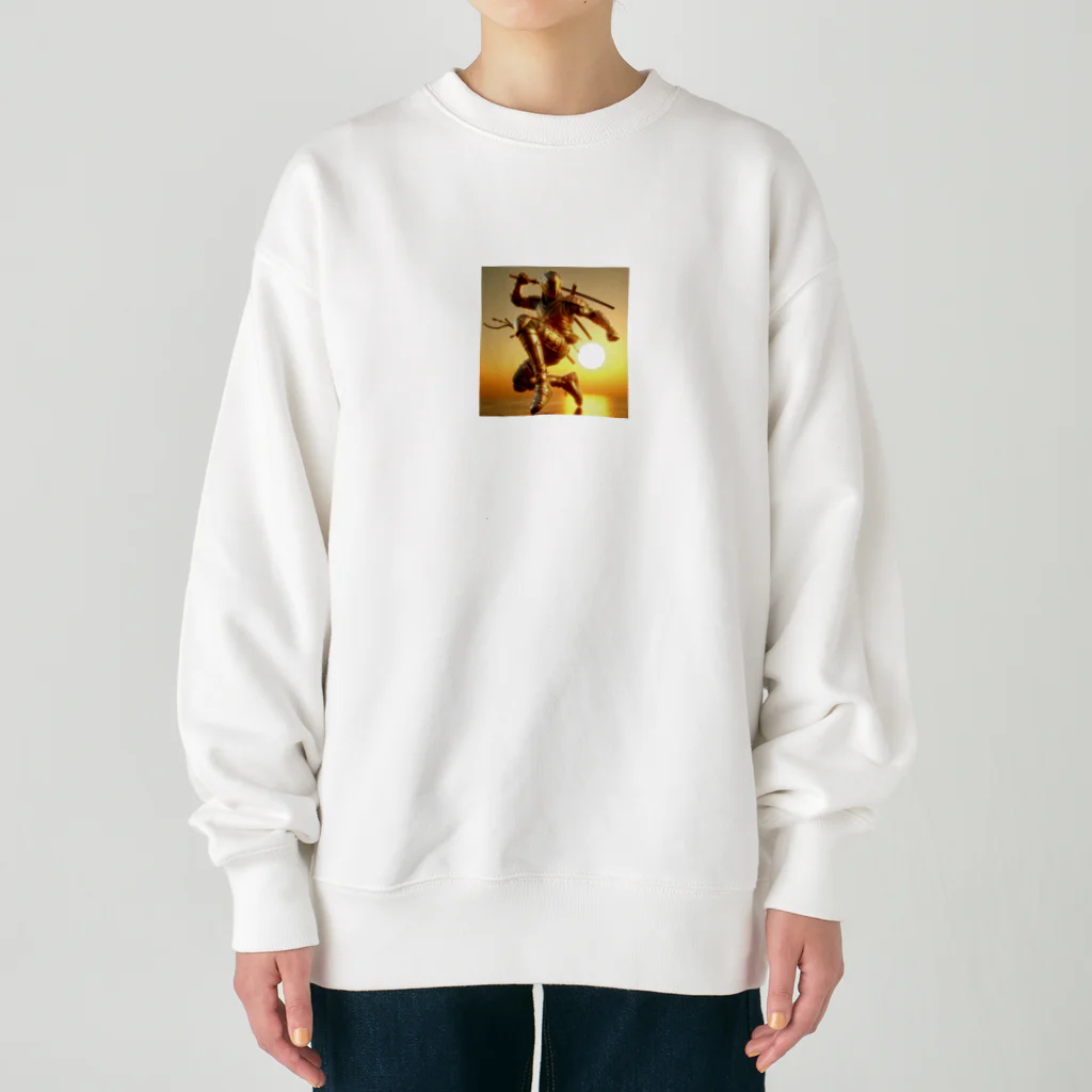 にんにんにんじゃのゴールデン忍者 Heavyweight Crew Neck Sweatshirt