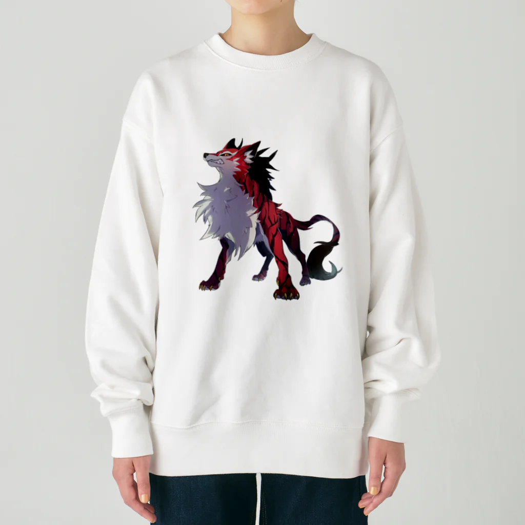 SCL_UMA_Crew_ProjectのデジタルUMA：ジェヴォーダンの獣 Beast of gevaudan Heavyweight Crew Neck Sweatshirt