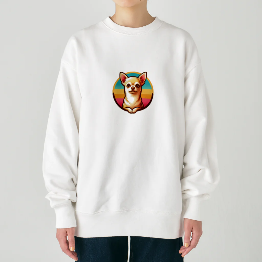 ちわわんのチワワン Heavyweight Crew Neck Sweatshirt