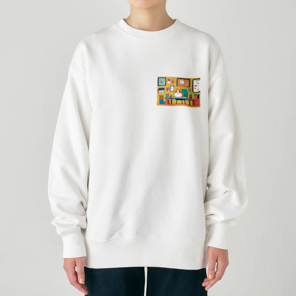 bam0508の仕事場のハムスター Heavyweight Crew Neck Sweatshirt