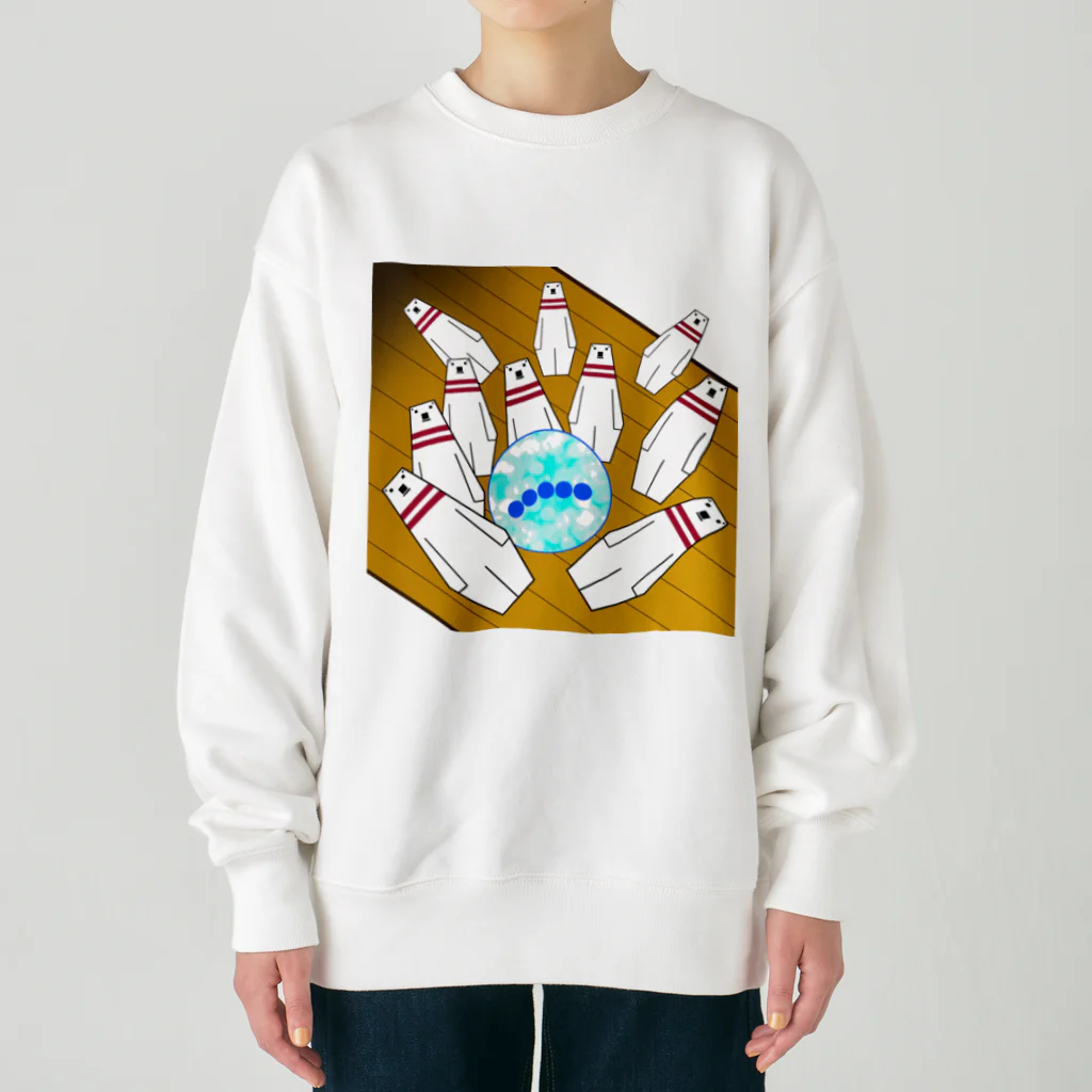 ほかほかしろくまのあったかざっかやのしろくまボウル Heavyweight Crew Neck Sweatshirt