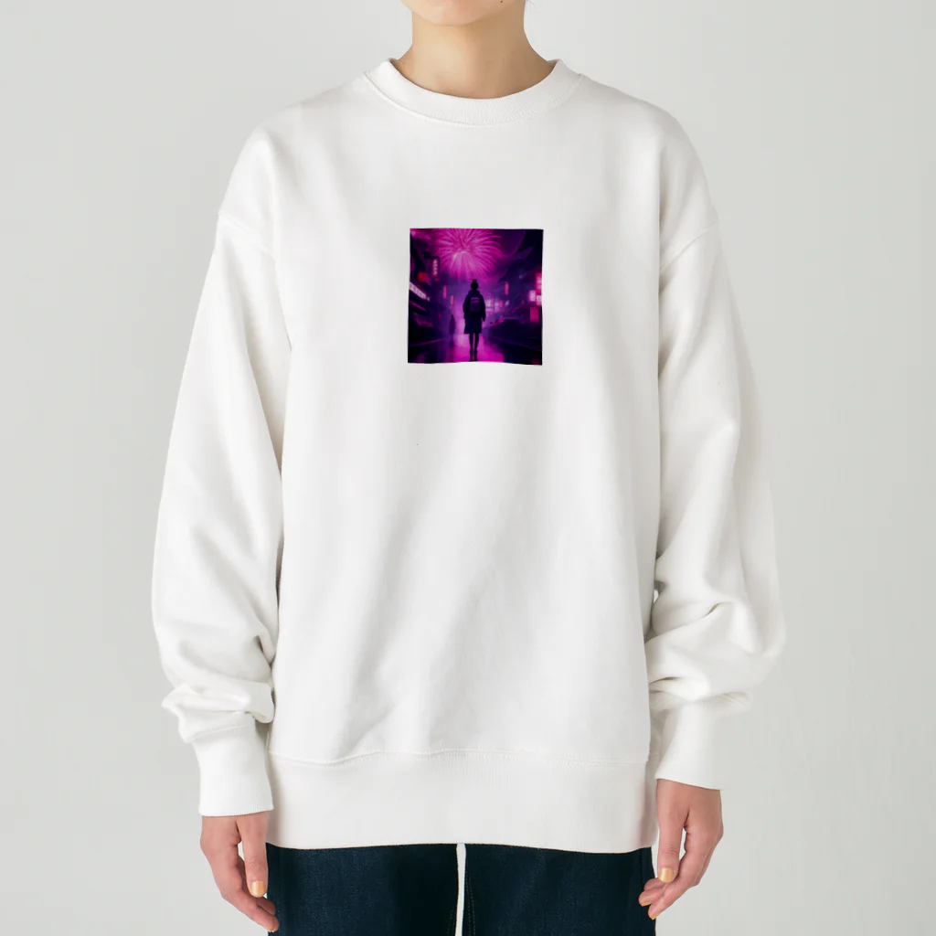 360の和風サイバーパンク Heavyweight Crew Neck Sweatshirt