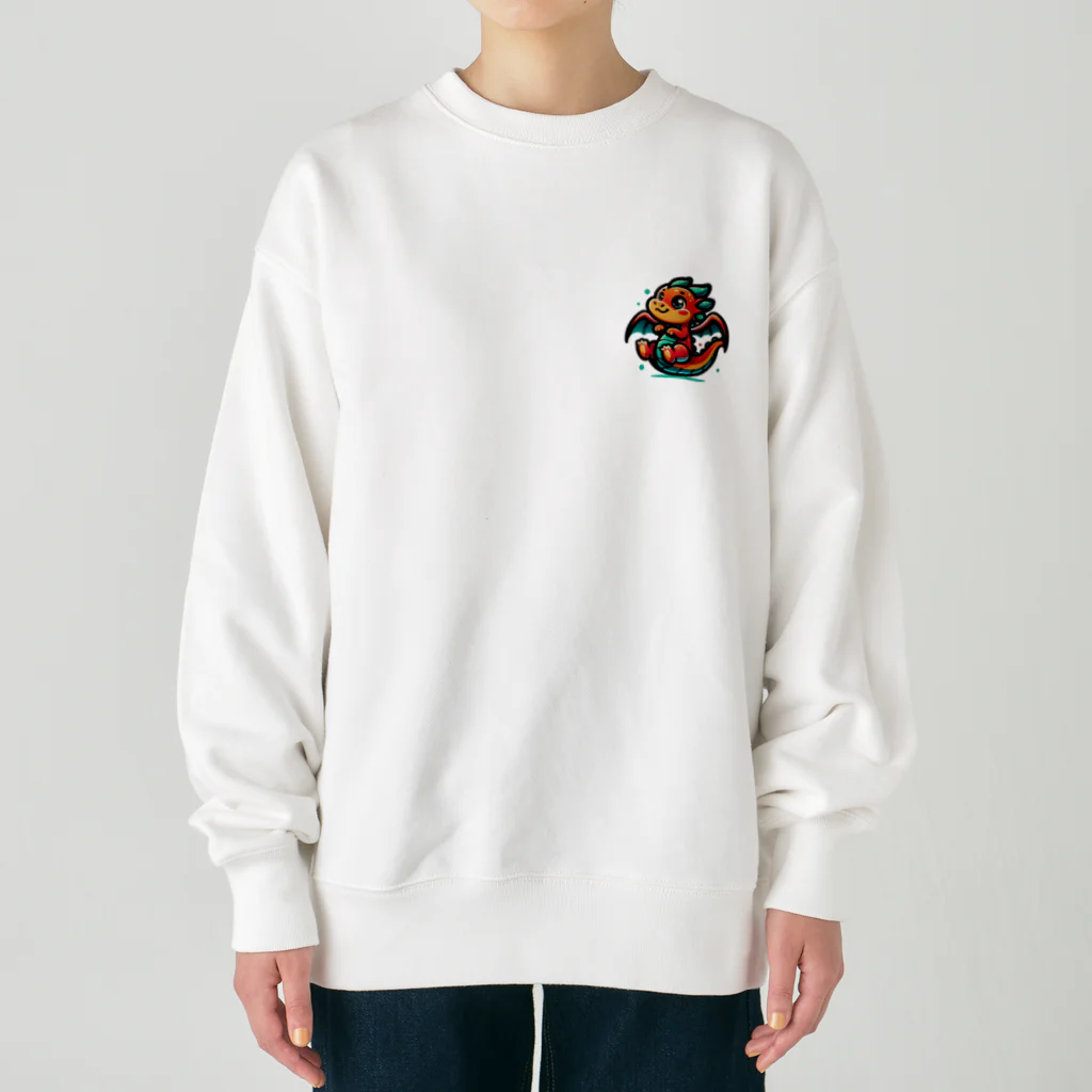 おさんぽドラ子のおさんぽドラゴンのドラ子 Heavyweight Crew Neck Sweatshirt