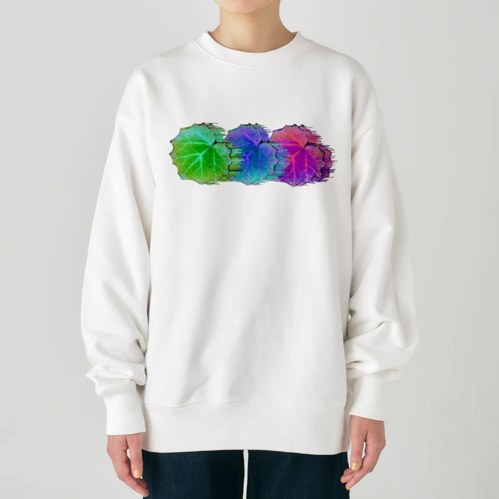 未開の地のLeaves of Saxifraga Heavyweight Crew Neck Sweatshirt