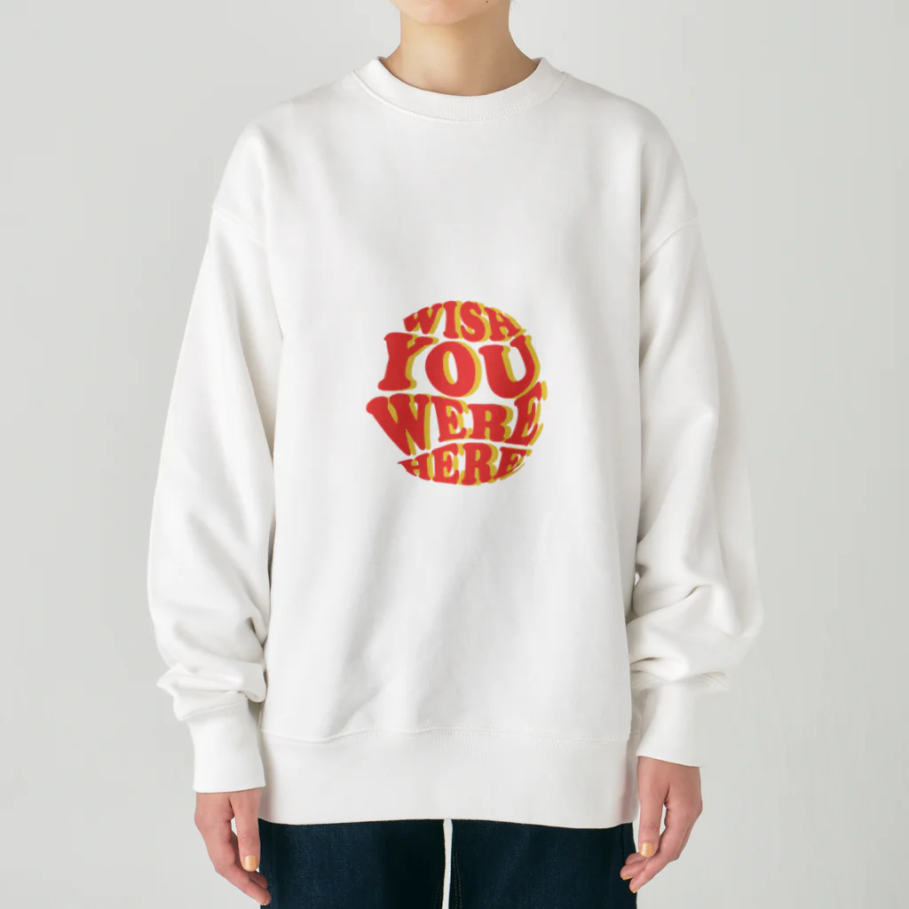 tomom_showのかわいいロゴ Heavyweight Crew Neck Sweatshirt