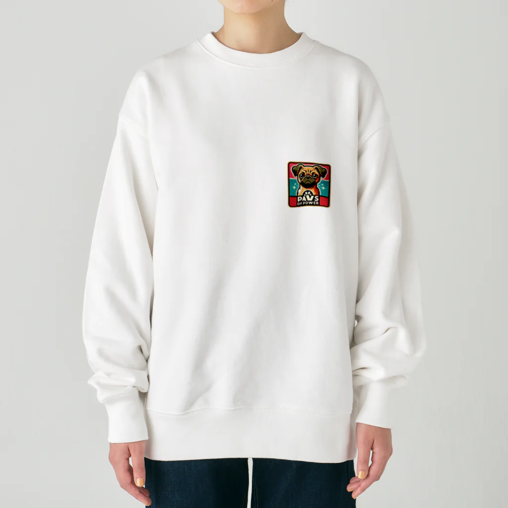 Urban pawsのパグチワワ「Paws of Power」 Heavyweight Crew Neck Sweatshirt