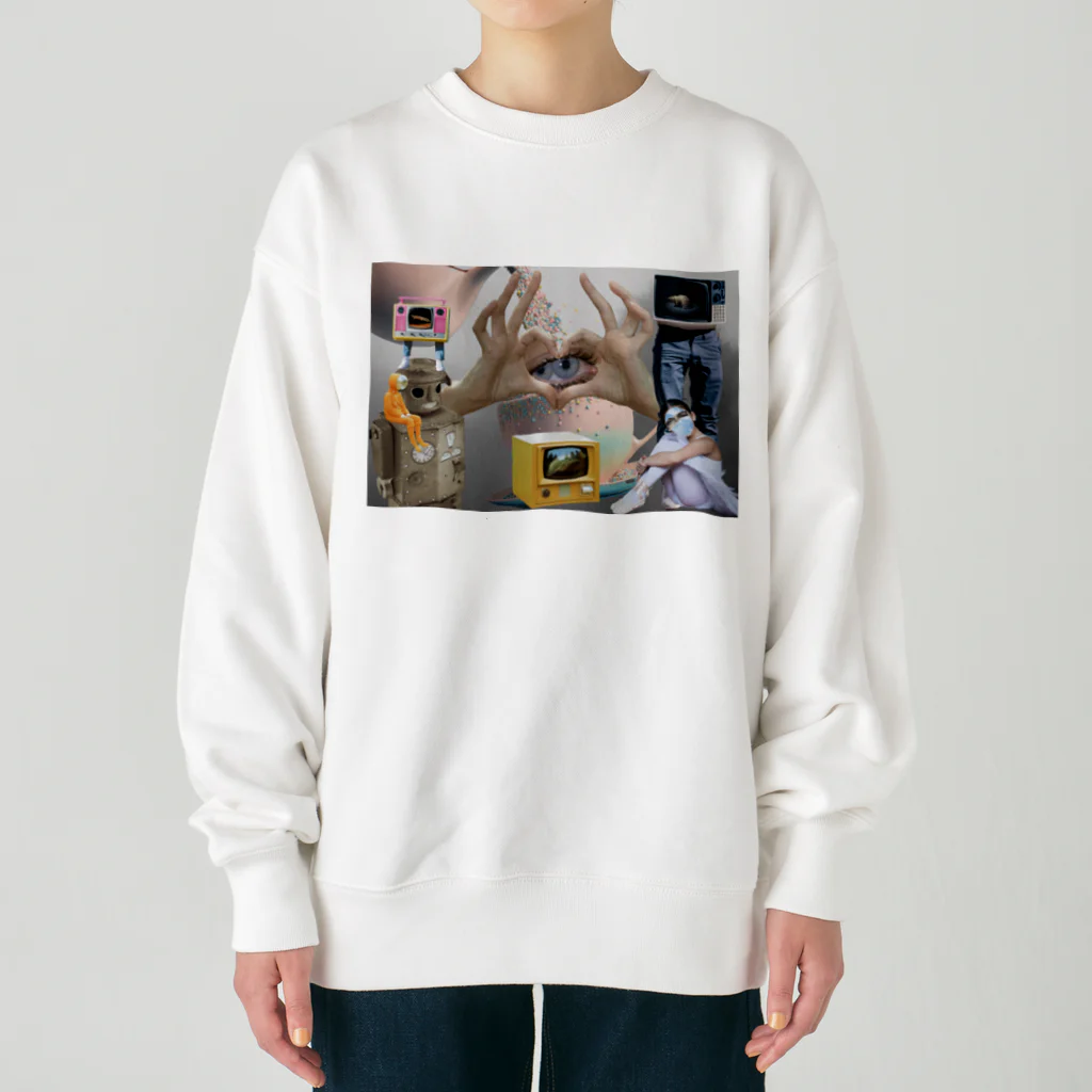 ロコモコのあらじる こんぶじめ つぶ貝 Heavyweight Crew Neck Sweatshirt