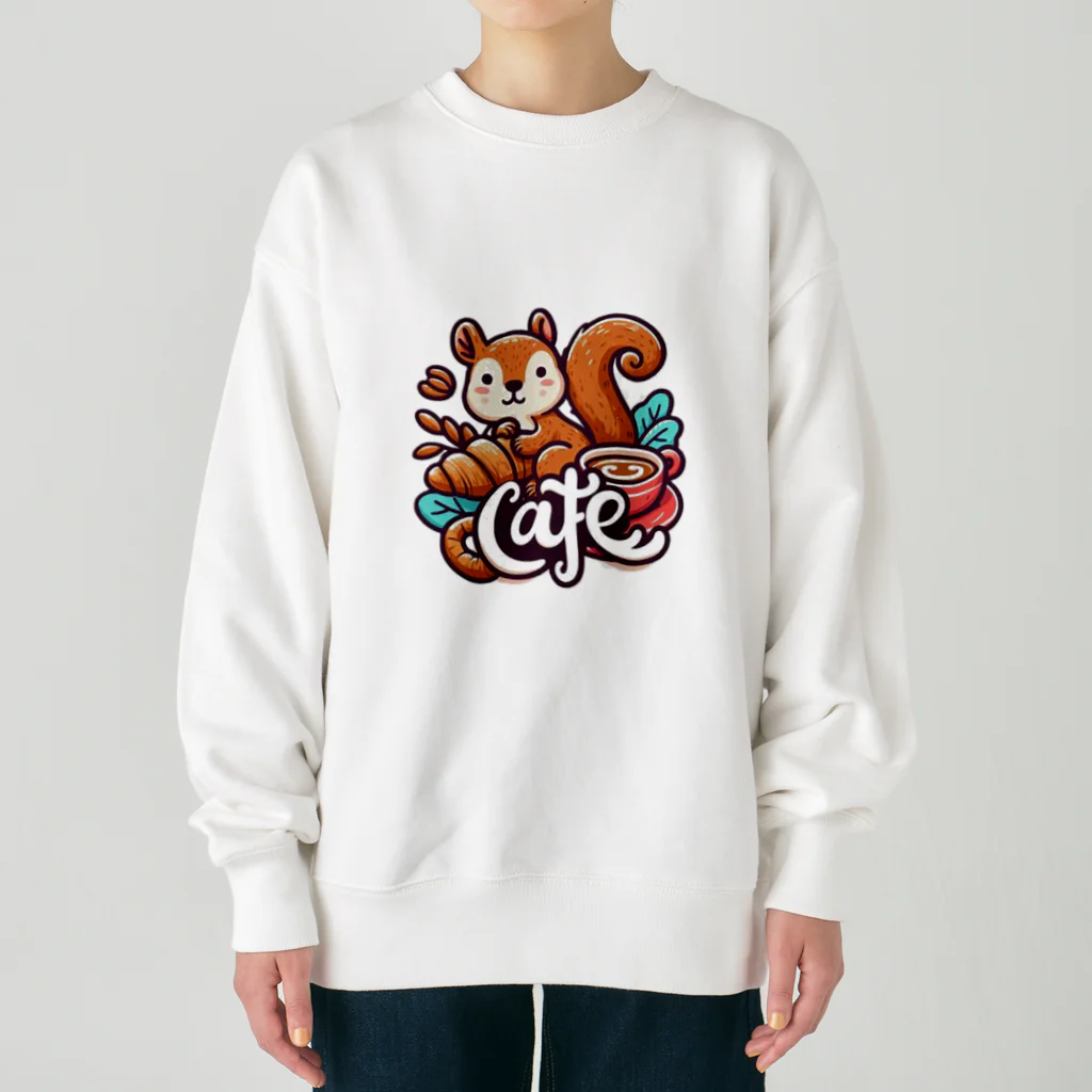 オキニのカフェ店員リス Heavyweight Crew Neck Sweatshirt