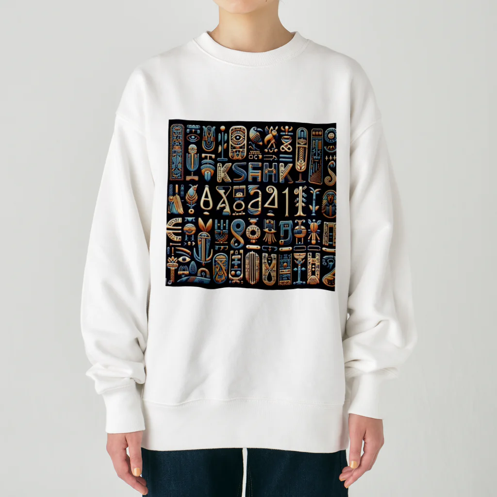 5656ショップの古代エジプト柄 Heavyweight Crew Neck Sweatshirt