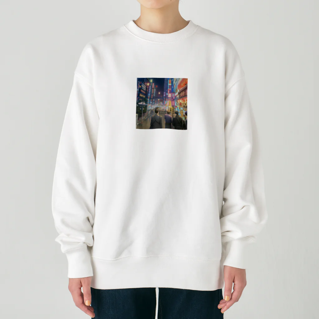 DROOMの都会の夜 Heavyweight Crew Neck Sweatshirt