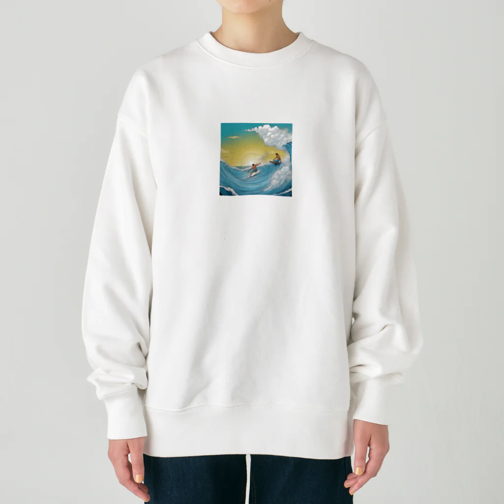 どうぶつやのハワイ　サーフィン Heavyweight Crew Neck Sweatshirt