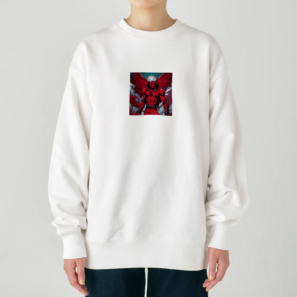 taturou-11777の赤い悪魔 Heavyweight Crew Neck Sweatshirt