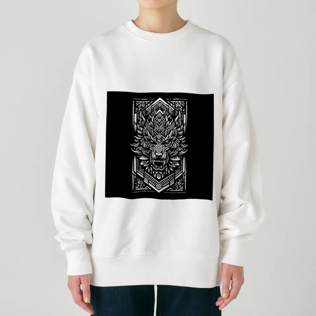 Chronos Chromaの狼- 大神 Heavyweight Crew Neck Sweatshirt