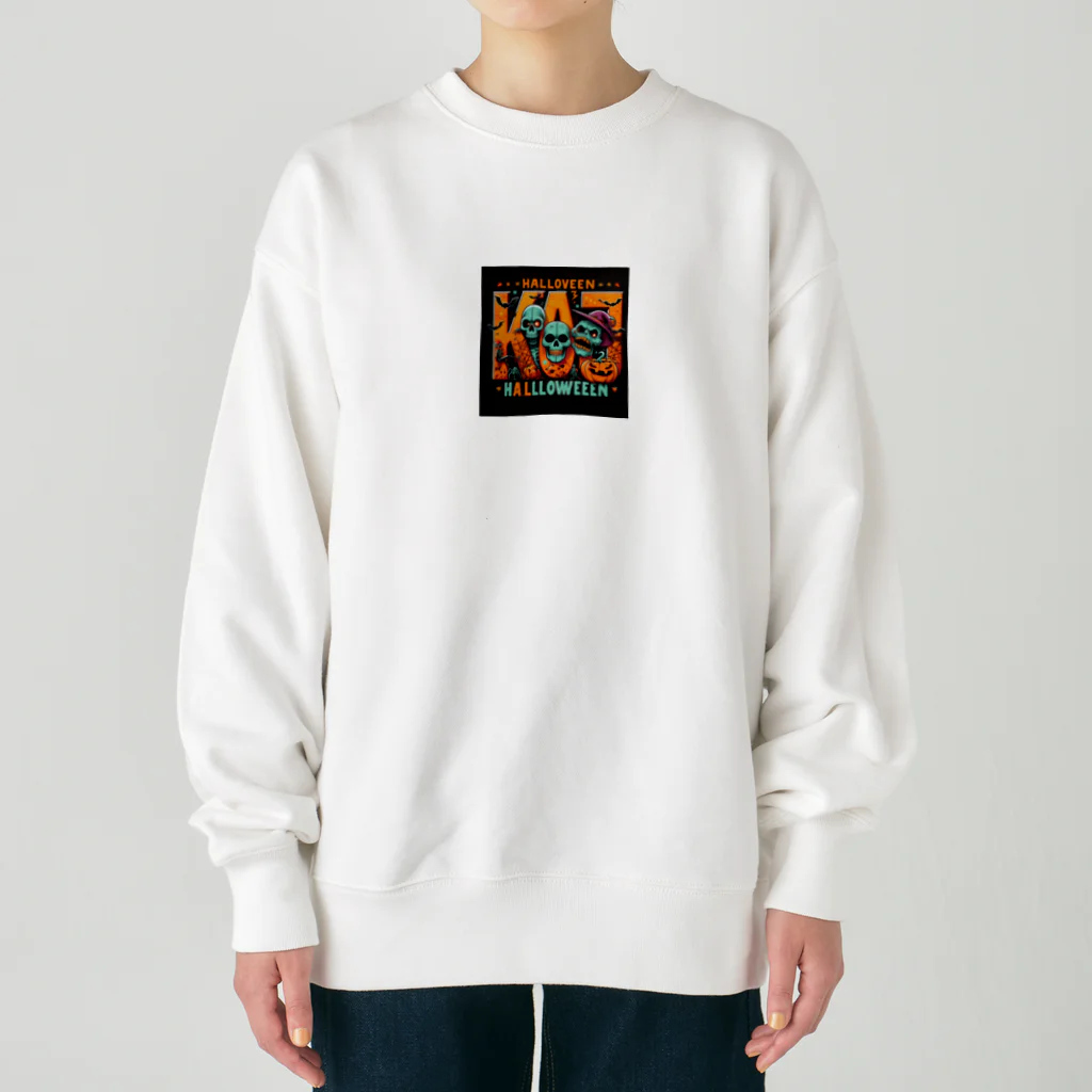 k.a.u.j.7のおしゃれでユニークなハロウィンの風景が広がります Heavyweight Crew Neck Sweatshirt