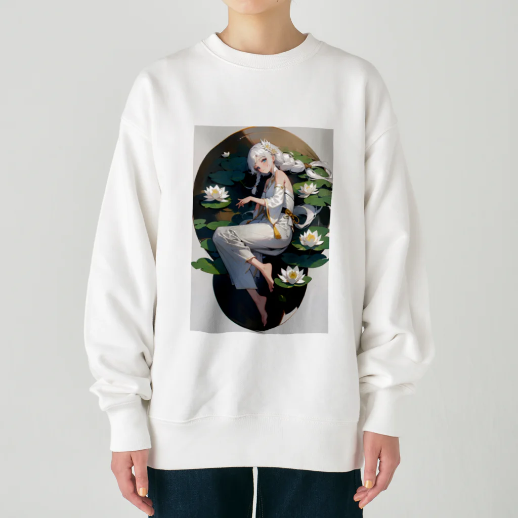 arashi023の蓮花の少女 Heavyweight Crew Neck Sweatshirt