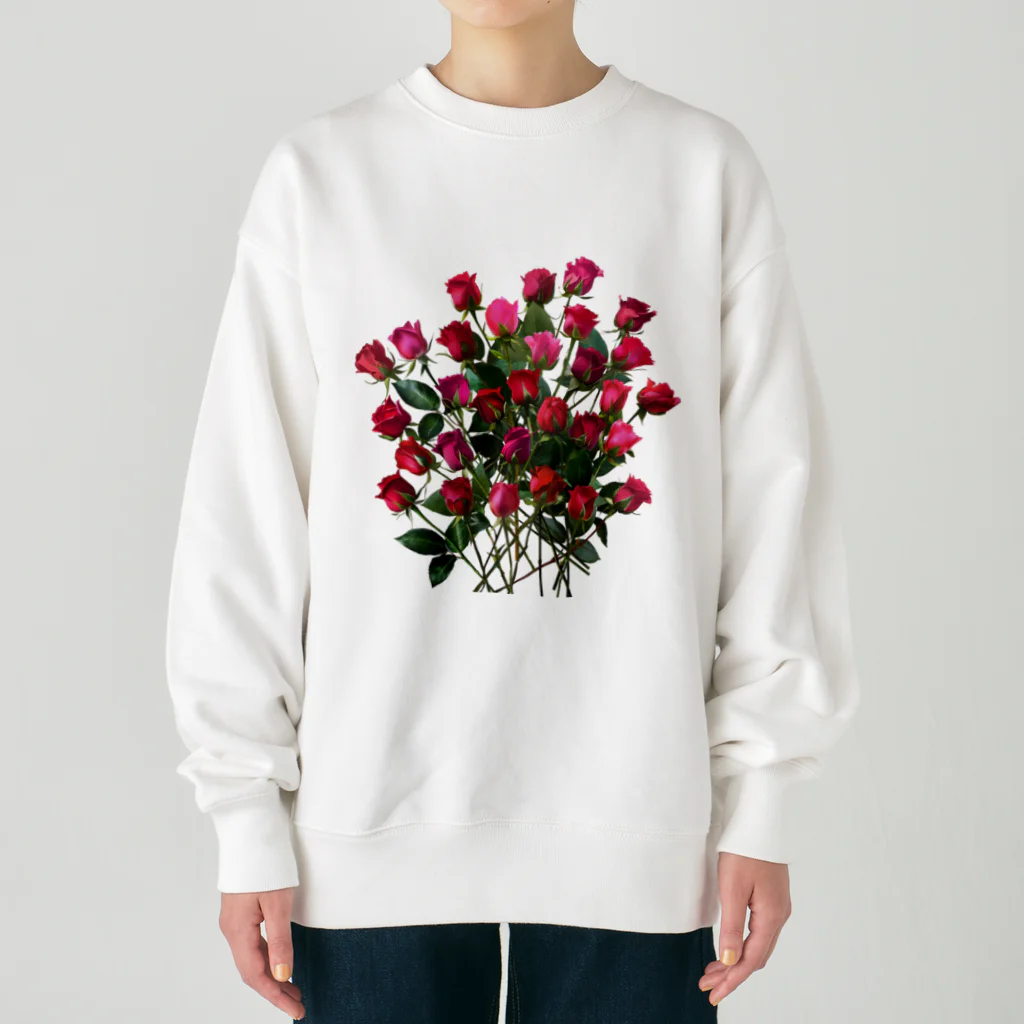 24_Redpink  visual calendarのRedpink 30 Roses Heavyweight Crew Neck Sweatshirt