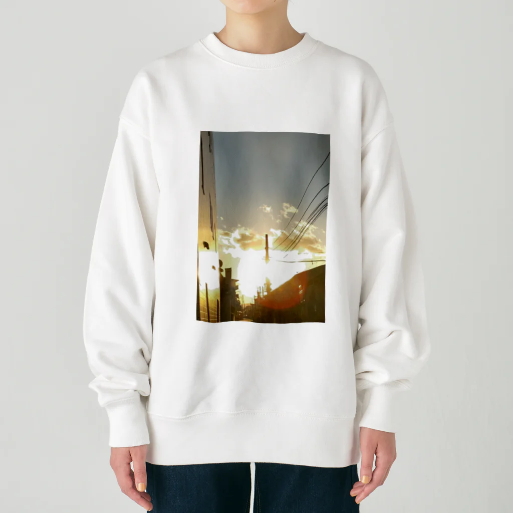 NANASHOPの夕暮れの街角 Heavyweight Crew Neck Sweatshirt