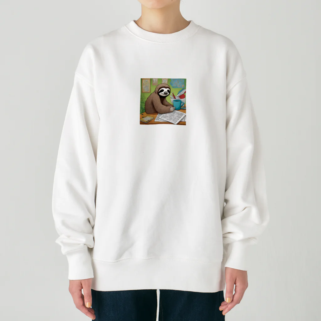 hobopoの"A Sloth Trying Various Things"  Heavyweight Crew Neck Sweatshirt