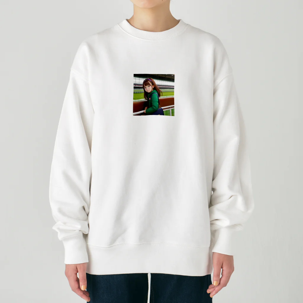 競馬大好きTBTショップ！の「競馬大好き！可愛い女の子が熱狂中！」 Heavyweight Crew Neck Sweatshirt