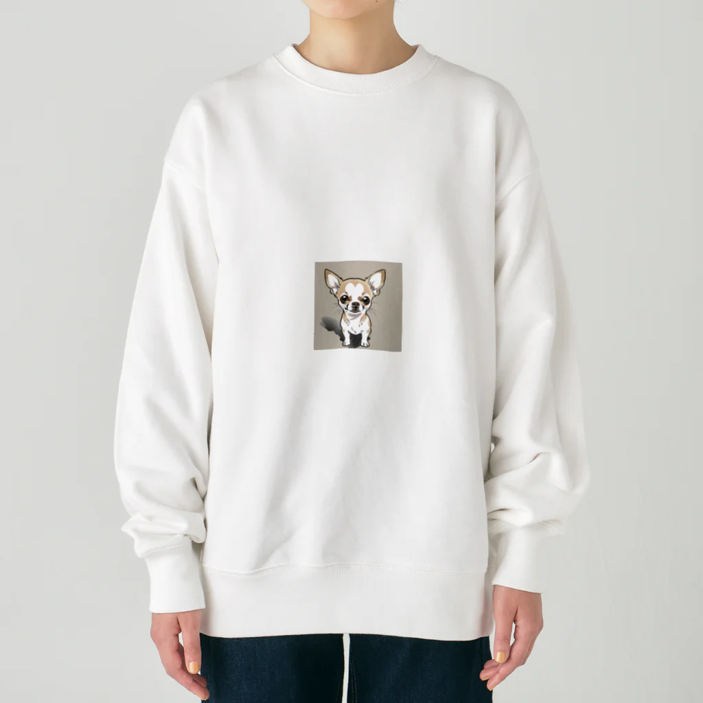 ai美女ショップのチワワのこてつ Heavyweight Crew Neck Sweatshirt