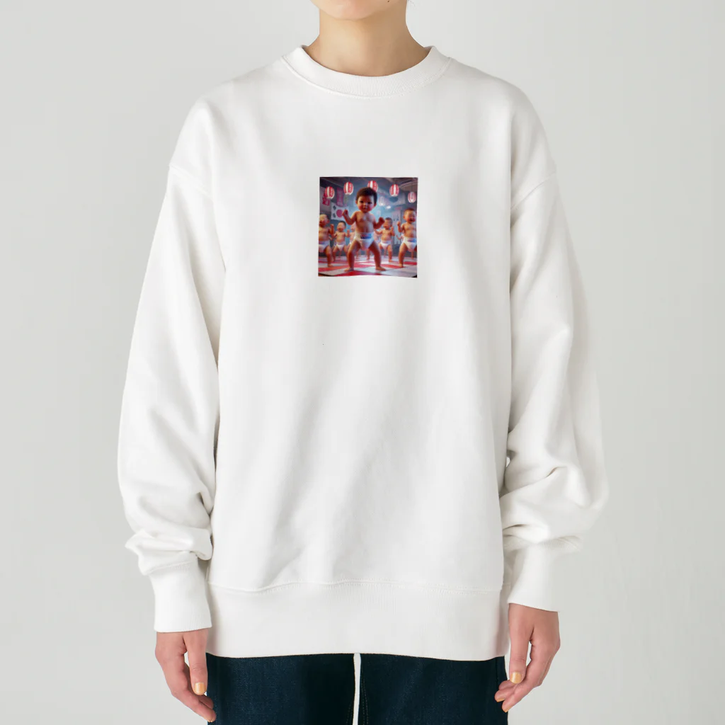 taka-kamikazeのダンシング赤ちゃん Heavyweight Crew Neck Sweatshirt