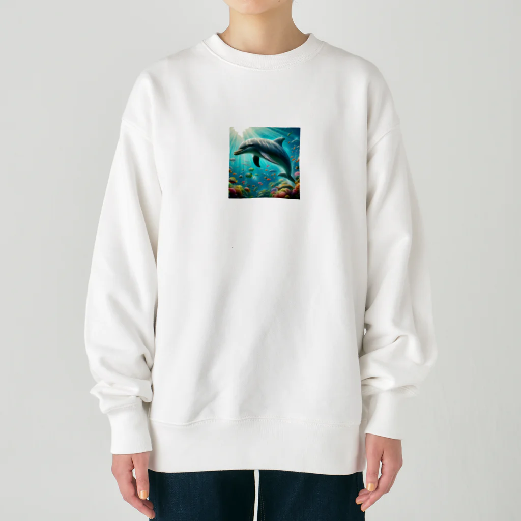 Lovers-chapelの美しいイルカ Heavyweight Crew Neck Sweatshirt