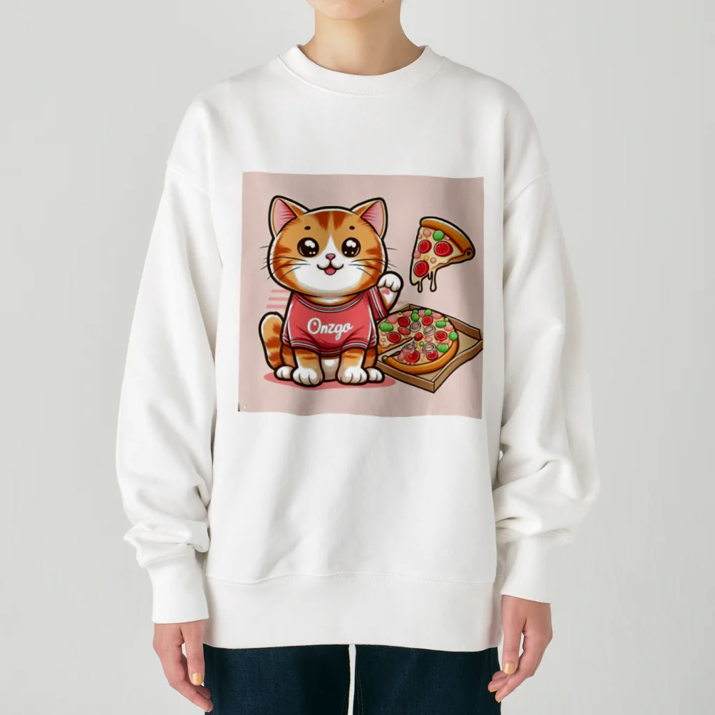 いろいろTOSIVOのピザでも食っとけや！ねこピザパーティーの開催です Heavyweight Crew Neck Sweatshirt