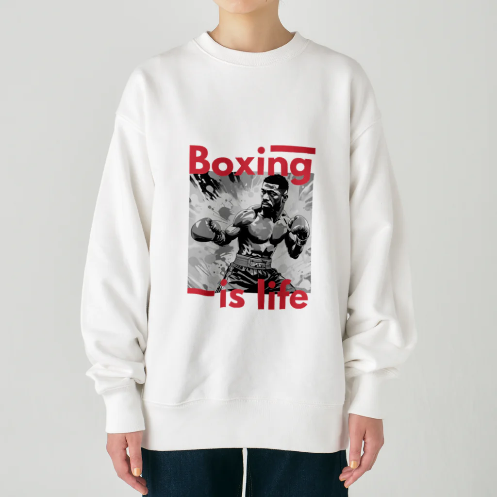 R&N Photographyのボクシングは人生だ Heavyweight Crew Neck Sweatshirt