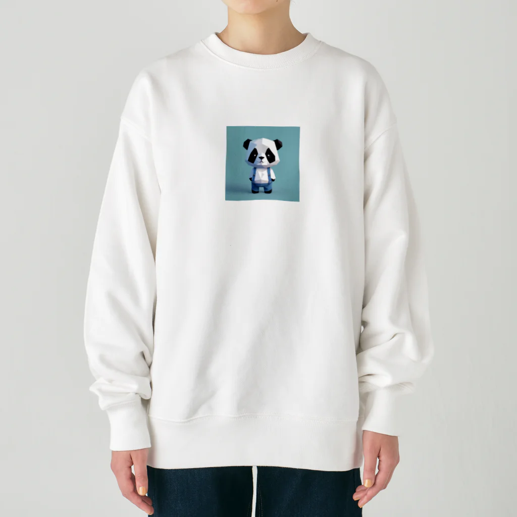 あたらしいぱんだやさんのオーバーオール子パンダ Heavyweight Crew Neck Sweatshirt