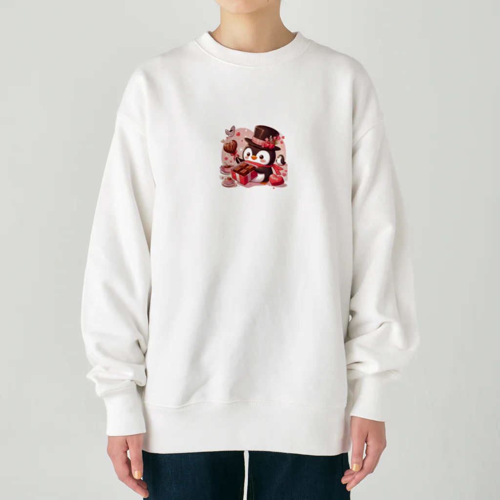 星パンダショップのチョコプレゼンツペンギン Heavyweight Crew Neck Sweatshirt