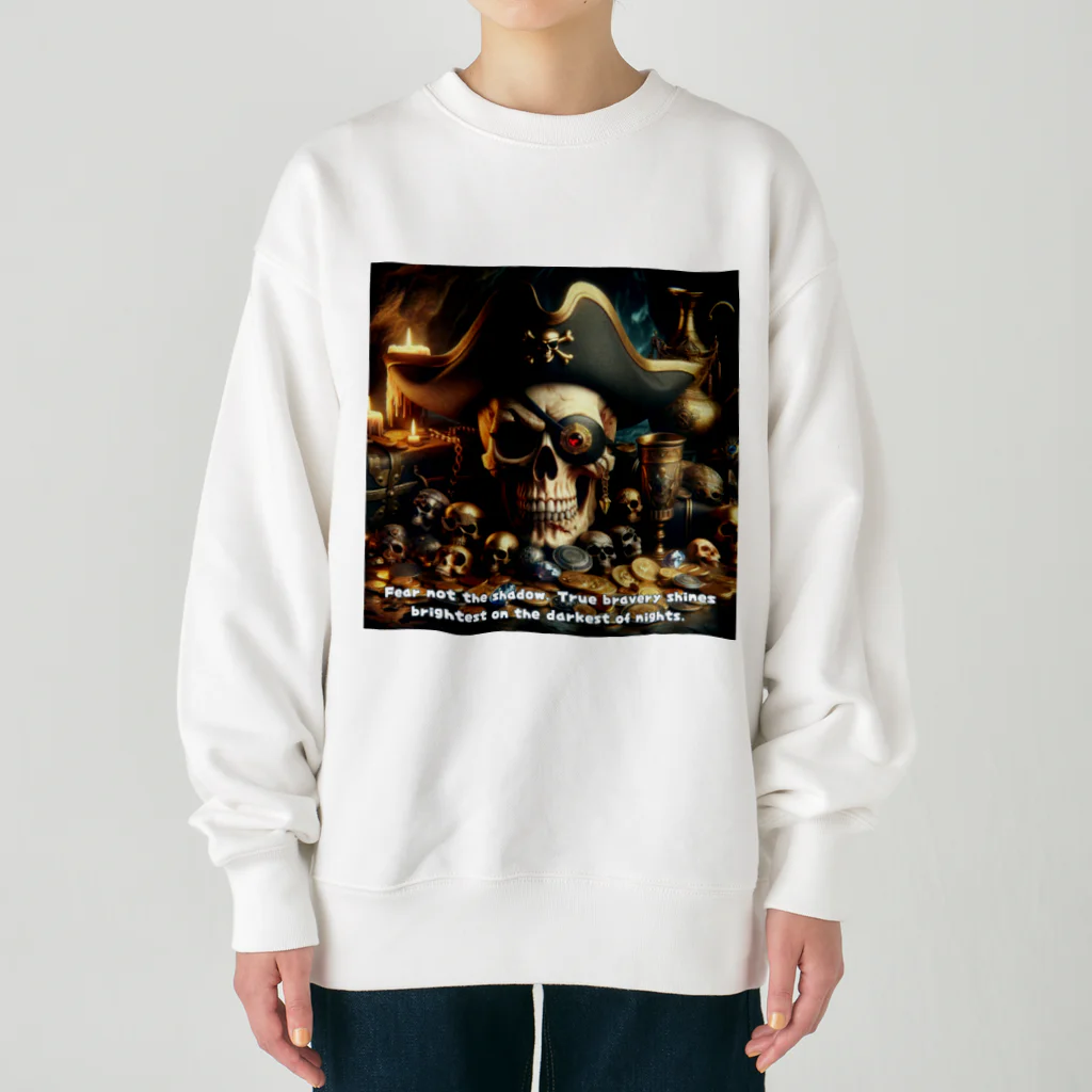 NikuQAIのShadowed Treasures: The Pirate's Legacy Heavyweight Crew Neck Sweatshirt