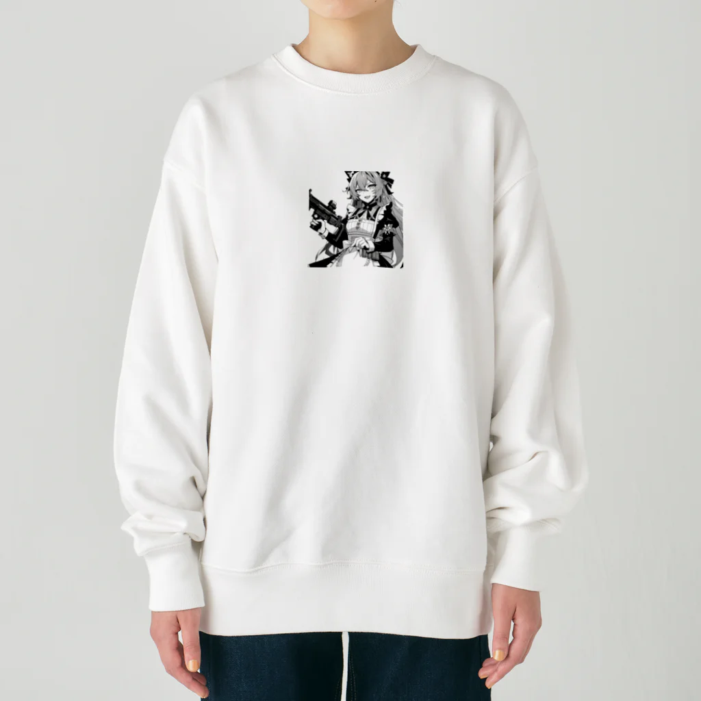 cray299の闘う猫メイド🐾1 Heavyweight Crew Neck Sweatshirt