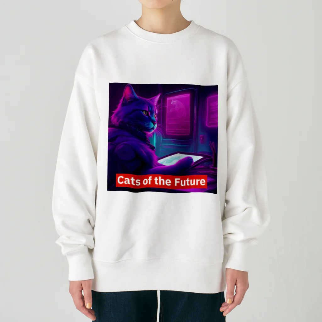 THE NOBLE LIGHTのCats of the Future Heavyweight Crew Neck Sweatshirt