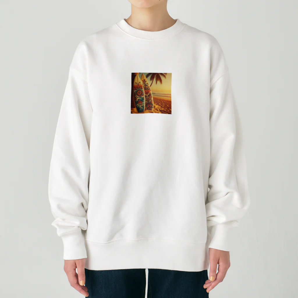 Lovers-chapelのレトロサーフボード Heavyweight Crew Neck Sweatshirt