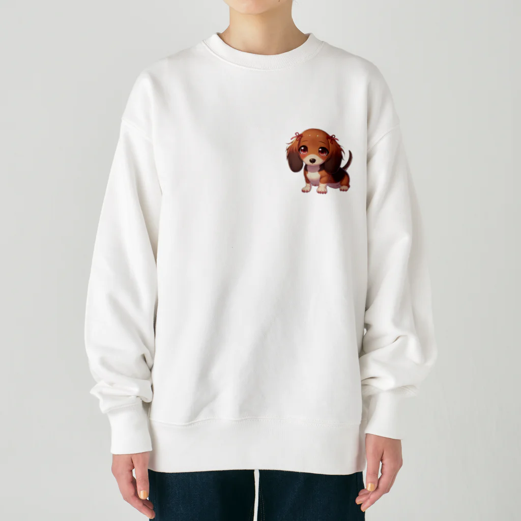 Dog Selectionのミニチュアダックス　女の子　アイテム Heavyweight Crew Neck Sweatshirt