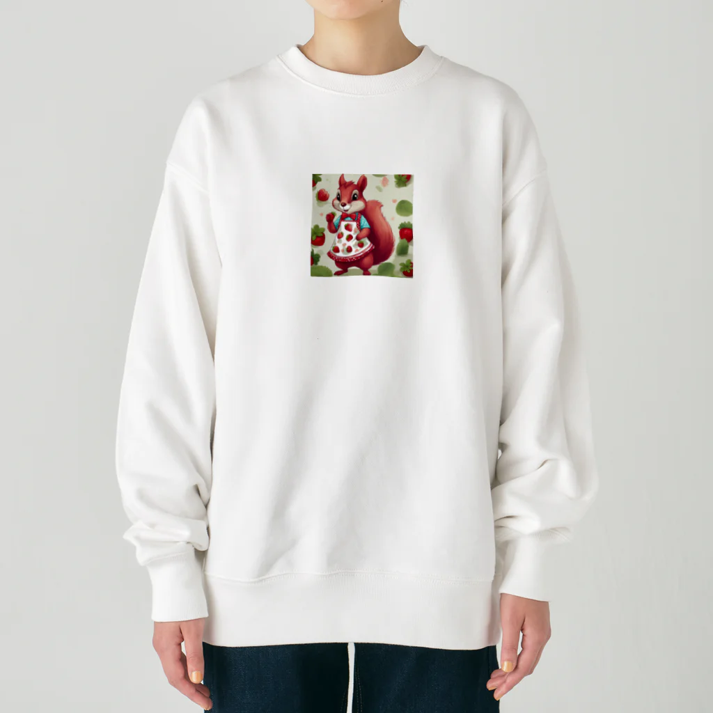 mari0909の可愛らしいシマリス Heavyweight Crew Neck Sweatshirt