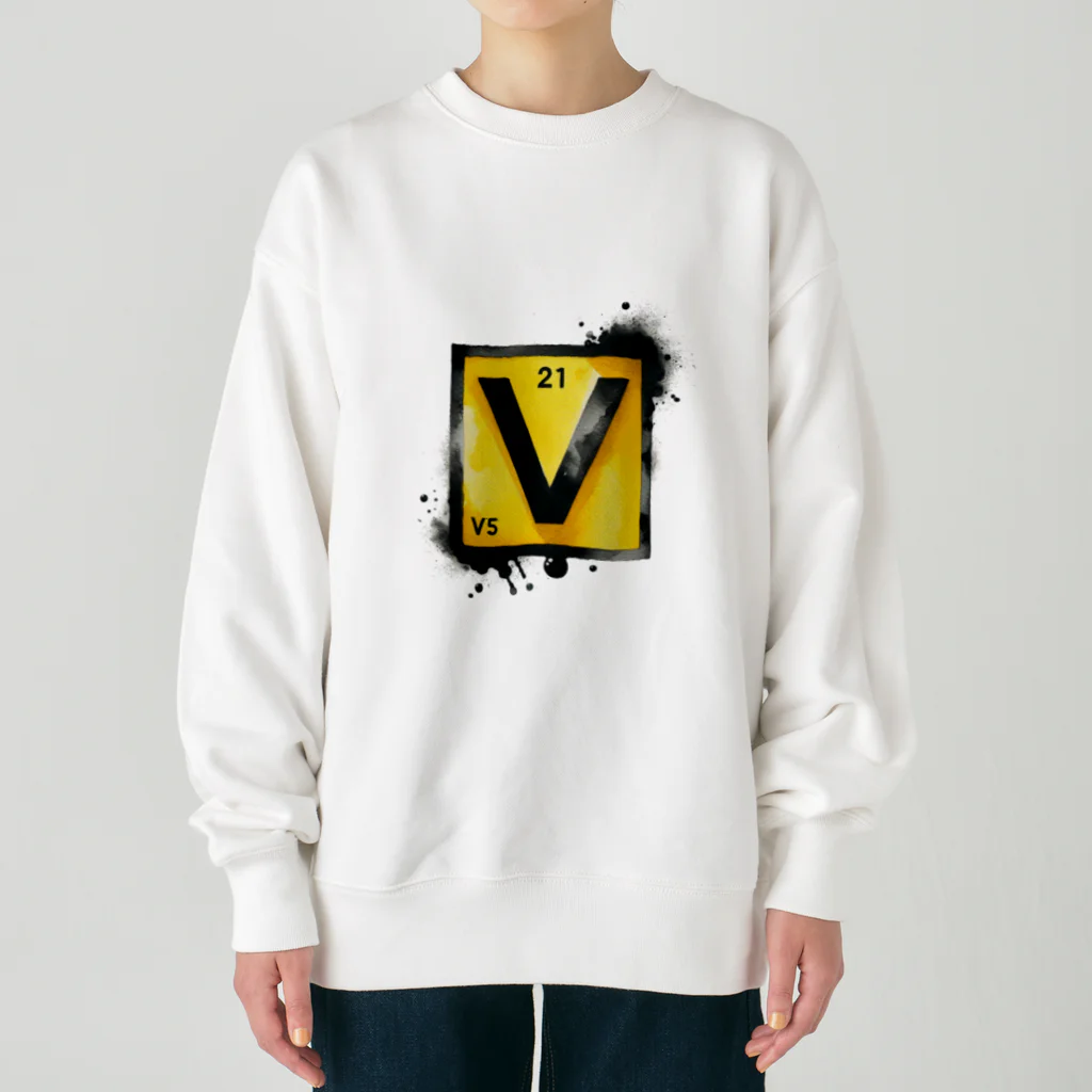 science closet（科学×ファッション）の元素シリーズ　~バナジウム V~ Heavyweight Crew Neck Sweatshirt