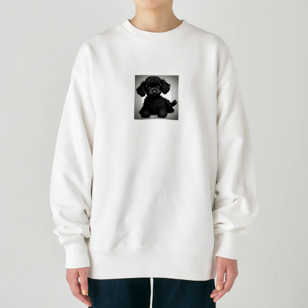 kuuchan0613の可愛い黒色トイプードルグッズ Heavyweight Crew Neck Sweatshirt