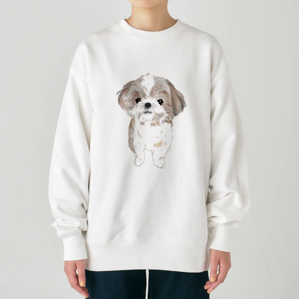 hanapecha_wannyanのシーズーちゃんおすましポーズ Heavyweight Crew Neck Sweatshirt