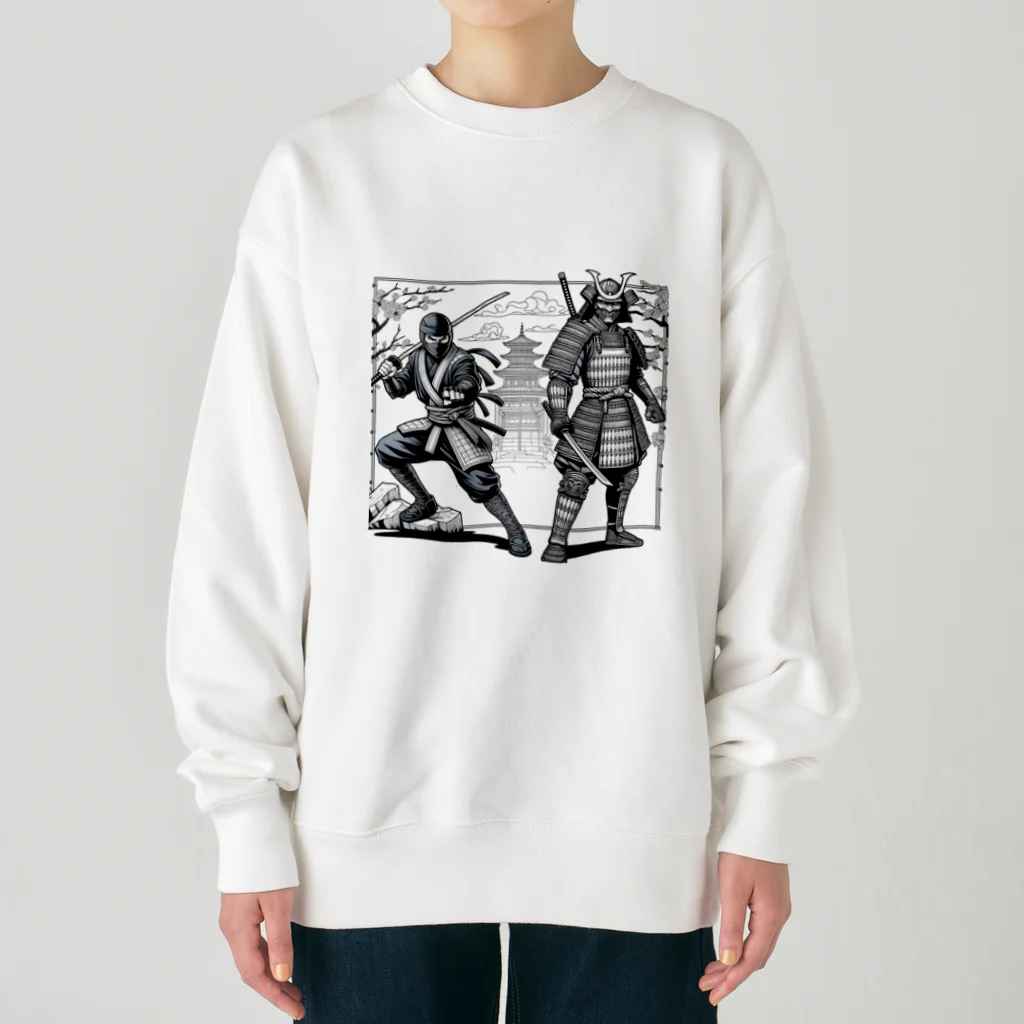 マイティのninja & samurai Heavyweight Crew Neck Sweatshirt